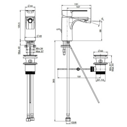 FIMA Carlo Frattini Mast F3132CR Смеситель для биде