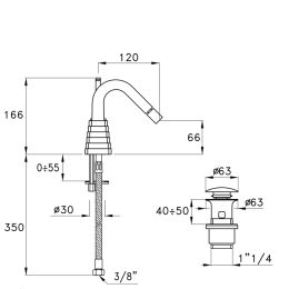 Stella Titian Смеситель для биде на 1 отверстие 3602MC/Bis, цвет: хром