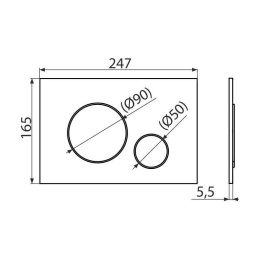 Клавиша смыва AlcaPlast (M675) золото
