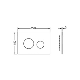 Фото Кнопка смыва TECE TECEloop 9240938 Графит металлик