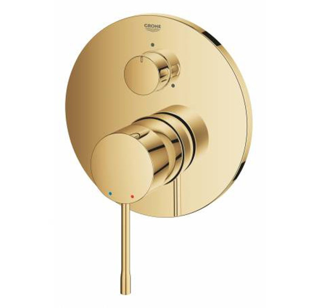 Фото Смеситель для ванны встраиваемый без излива, цвет: золото