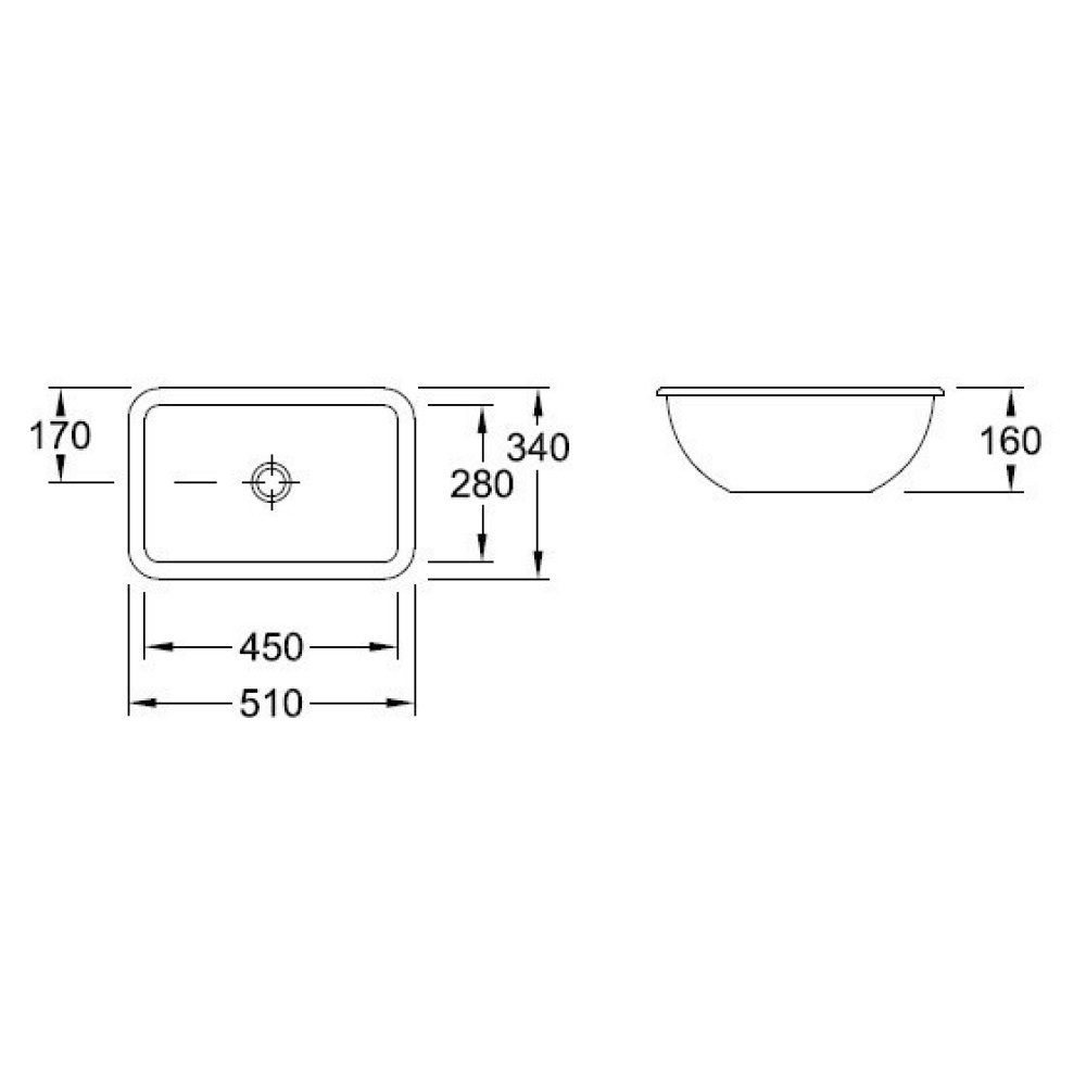 Раковина 45 см Villeroy&Boch Loop & friends (61631001) альпийский белый