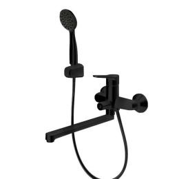 Фото Смеситель для ванны длинный излив Bravat Eco, черный (F6111147BM-LB)