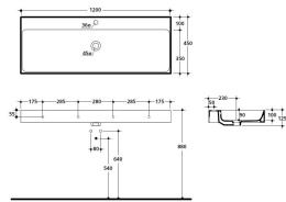 Раковина Kerasan Cento 353401*1 120 белый
