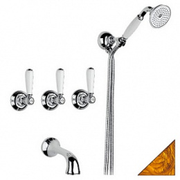 Фото Смеситель Nicolazzi Tradizionale 1403 GB 78 для ванны/душа, гальваническое золото