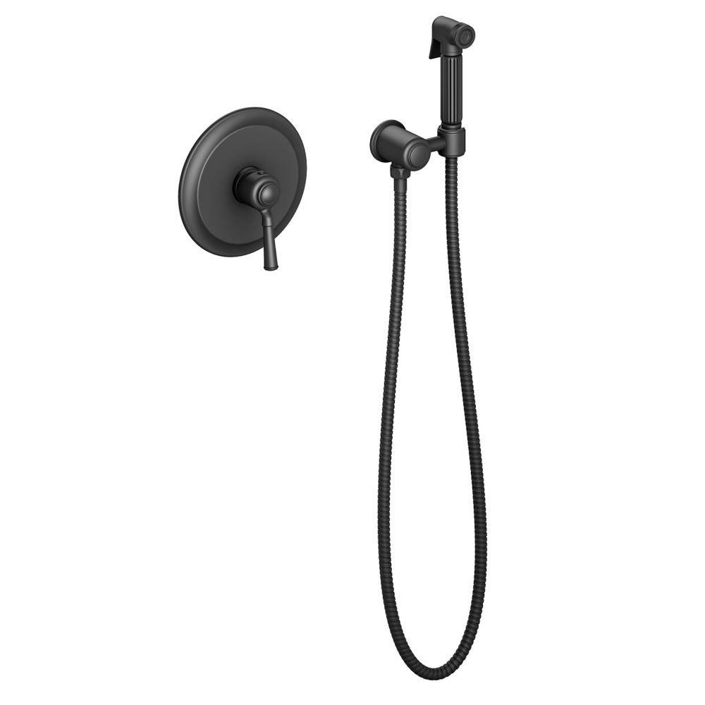 Фото Смеситель встроенный с гигиеническим душем Timo Arisa 5309/03SM черный