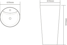 Фото Раковина напольная 41 см SantiLine (SL-4007)