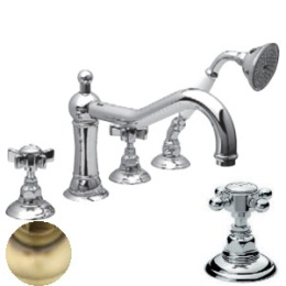 Фото Смеситель Nicolazzi Tradizionale 1449BZ70 для ванны/душа, бронза/Half Dome