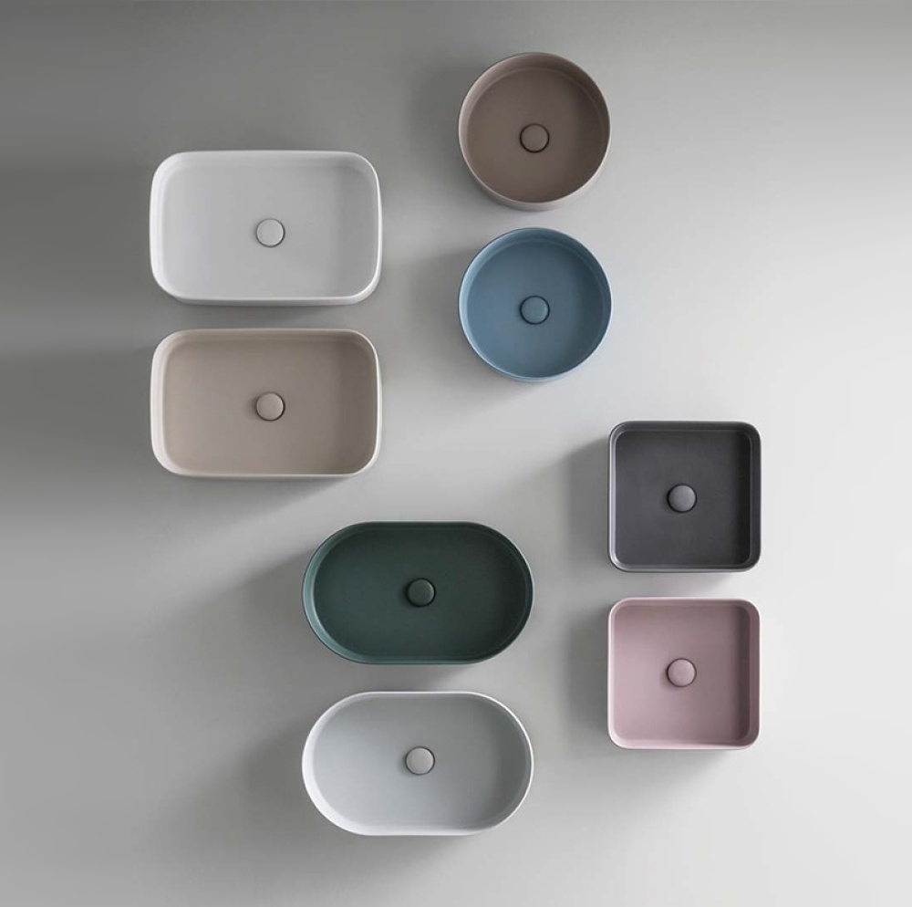 Ceramica CIELO Shui Comfort SHCOLAQ40 CA - Раковина накладная на столешницу 40 * 40 см (Cacao)