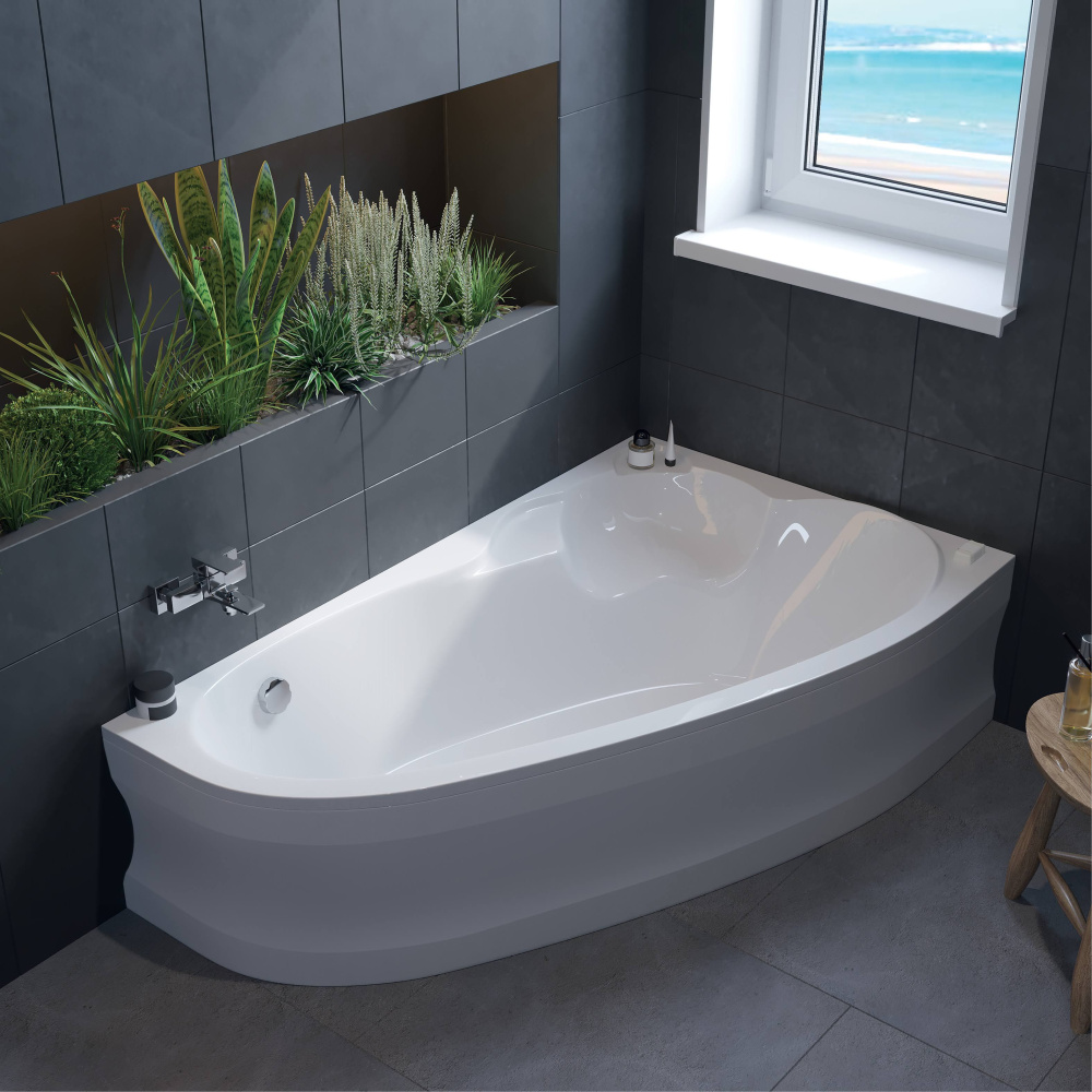Акриловая ванна 150x100 Koller Pool (NADINE150X100R), асимметричная