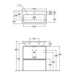 Комплектующие для раковин Консоль под раковину Globo Stockholm (LAST070CR) хром