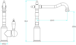 Фото Смеситель для кухни Boheme Medici Ripresa (101-BSW) бронза