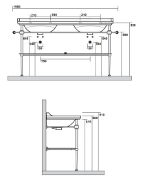 Фото Металлическая структура Kerasan Waldorf 9195 K3