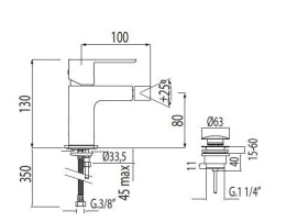 Фото Tres Loft 20012001AMD Смеситель для биде