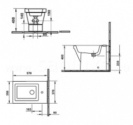 Фото Биде напольное Duravit 2nd Floor 0136100000, белый