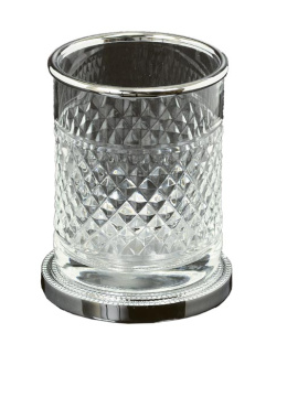 Фото Стакан для зубных щеток Boheme Crystal (10217) хром