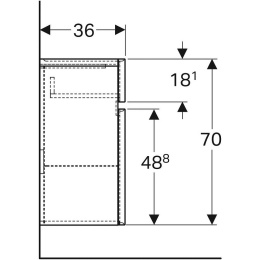 Geberit Renova Plan 869020000 Шкаф, средний