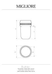 Фото Migliore DUBAI 28481 Стакан настенный, керамика белая swarovski декор платина хром