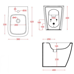 Фото Биде напольное ArtCeram A16 (ASB002 13 00)