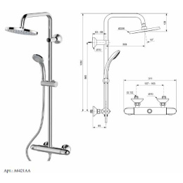 Душевая система Ideal Standard IdealRain (A6421AA) хром