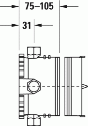 Фото Внутренняя часть встраиваемого смесителя Duravit GK0900000000 1/2, 2 функции