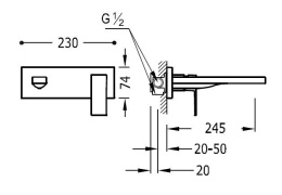 Фото Tres Cuadro 00620004 Смеситель для раковины
