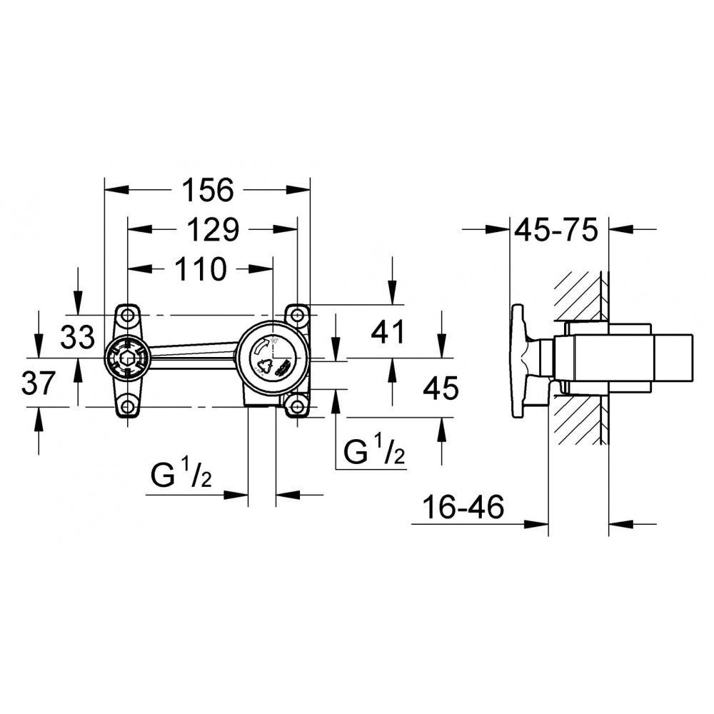 Grohe Grohe 33769000 Скрытая часть, смеситель для раковины