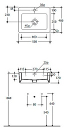 Фото Kerasan Ego 324101*1 Раковина 50х40 см, 1 отв., цвет: белый