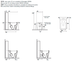 Kerasan Ego унитаз приставной 53см, белый с напольным бачком с механизмом и сиденьем на выбор