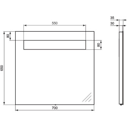 Зеркало с подсветкой K2477BH Ideal Standard Strada