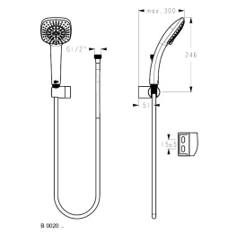 Душевой гарнитур Ideal Standard IdealRain Cube (B0020AA)