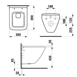 Подвесной унитаз Laufen Palace New 8.2070.3.000.000.1