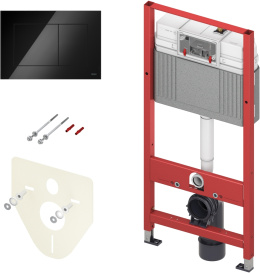 Фото Инсталляция для унитаза TECE Base K440403 с кнопкой смыва TECEnow, черный глянцевый