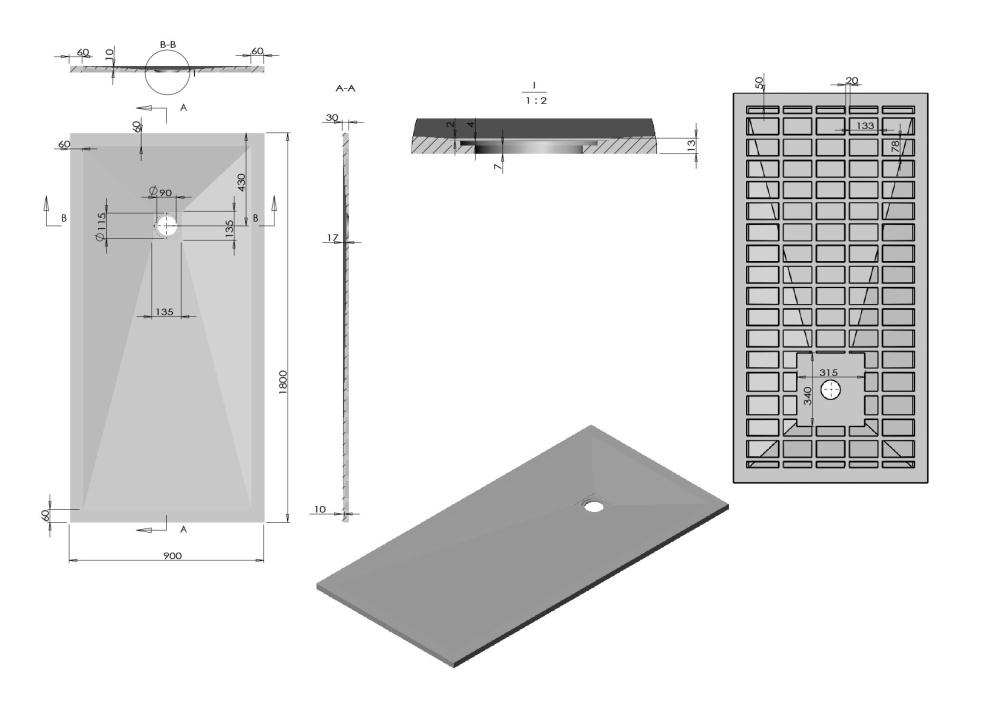 Фото Поддон для душа Vincea (VST-4SR9018W) белый, матовый