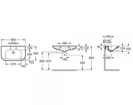 Фото Раковина накладная 85 см Roca Nexo (32764M000) белый