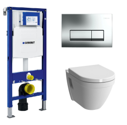 Инсталляция Geberit с унитазом Vitra S50 5318B003-0075, сиденье микролифт Vitra S50 (458.125.21.1/53