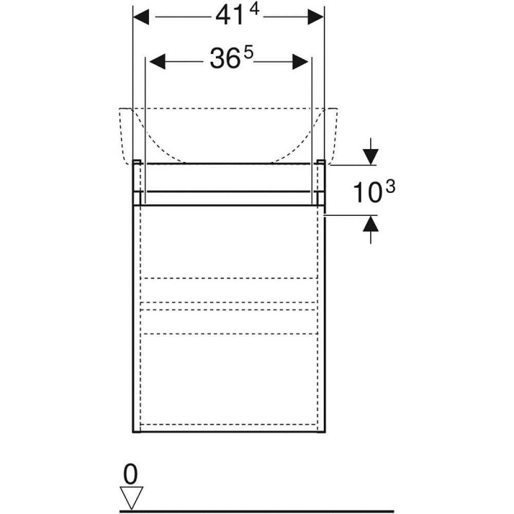 Geberit Renova Plan 869051000 Тумба для раковины, с распашными дверцами