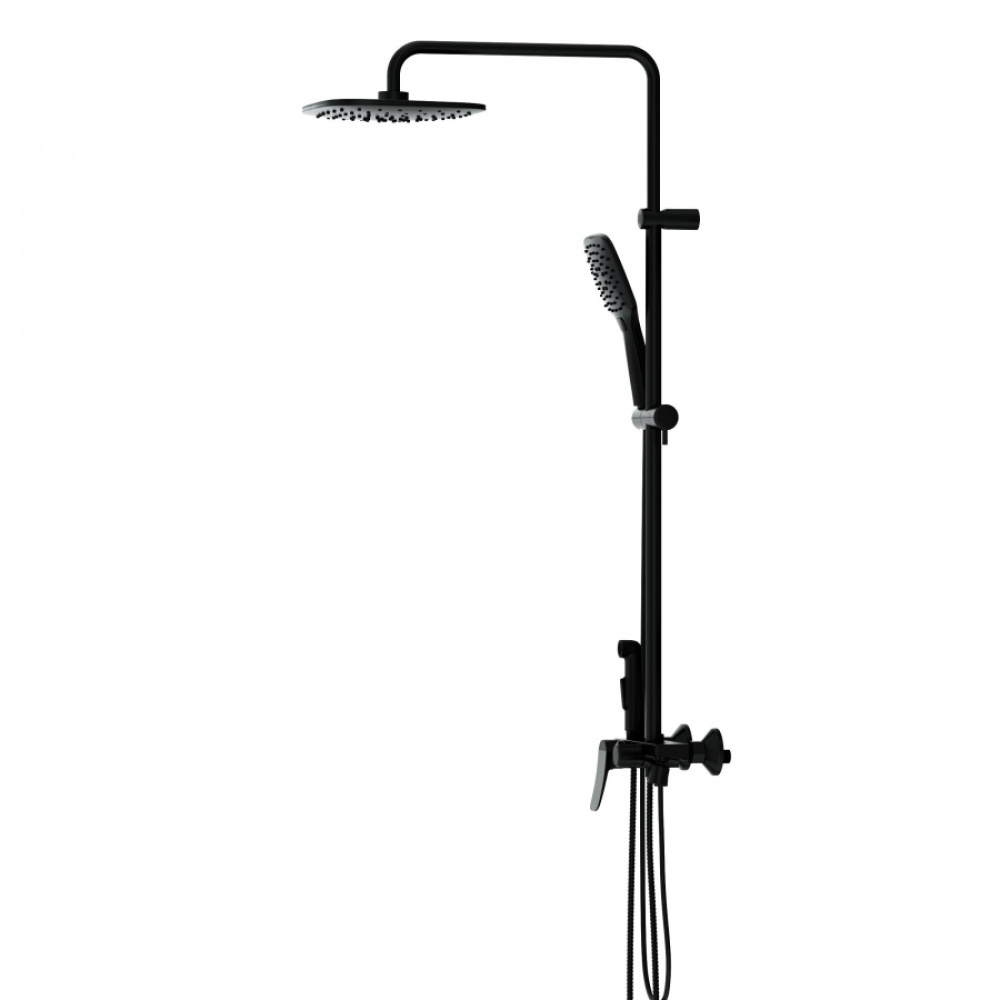 Damixa DX220920300 Apollo, душевая система со смесителем-полкой: верхний душ 230*230мм, ручной душ 1