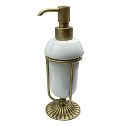 Фото Дозатор Sbordoni Sabina SA202BT настольный, керамика, белый/бронза