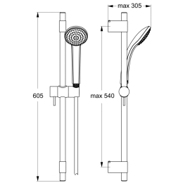 Душевой гарнитур Ideal Standard Idealrain Pro (B9829AA) хром