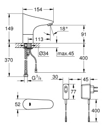 Grohe Europlus 2 36016001 Кран, для раковины