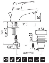 Nobili Time TI27118/1CR Смеситель для раковины (хром)