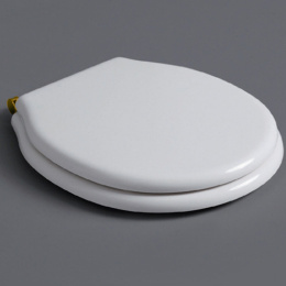 Фото SIMAS Londra LO007S Сиденье для подвесного унитаза, цвет белый, петли золото (микролифт)