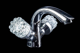 Фото Смеситель для умывальника Boheme Crystal (271-CRST) хром