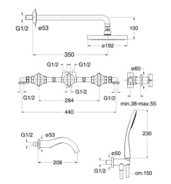 Cristina SELTZ SZ11351 Смеситель для ванны