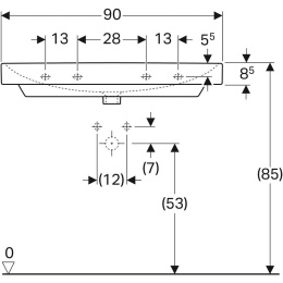 Раковина подвесная Geberit Smyle Square 500.251.01.1