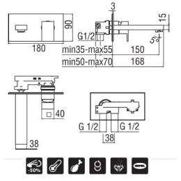 NOBILI Ray RY00198CR Смеситель для раковины (хром)