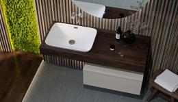 Velvex UNIQUE UNIT st.UNI.140-630 Столешница белый мрамор