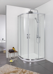 Душевой уголок BRAVAT Line без поддона две раздвижные двери 900x900x2000 (BS090.1201A)
