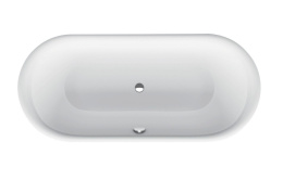 Ванна стальная Bette Lux Oval 3466-000 180 х 80 х 45 см с шумоизоляцией, белая (для удлиненного слив